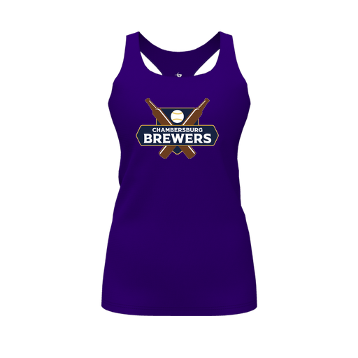 [CUS-DFW-RCBK-PER-PUR-FYS-LOGO1] Racerback Tank Top (Female Youth S, Purple, Logo 1)