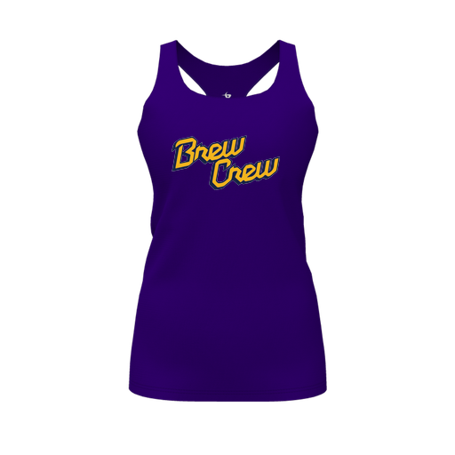 [FT0TRBPP-FYS-LOGO2] Decker Racerback Tank Top (Female Youth S, Purple, Logo 2)