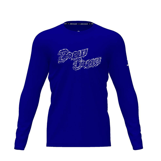 [CUS-DRIF-TEES-PER-CNK-LSL-RYL-YXS-LOGO3] Dri Fit Performance T-Shirt (Youth XS, Royal, Logo 3, Long Sleeve)