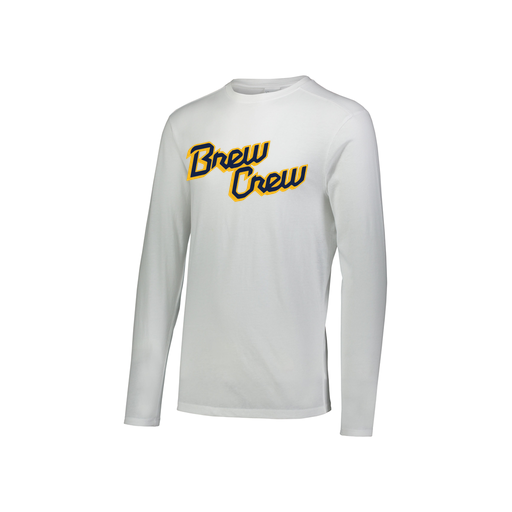 [FTLCUBWH-YS-LOGO3] Decker Youth Tri-Blend T-Shirt - Long Sleeve (Youth S, White, Logo 3)