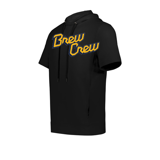 [222605.080.S-LOGO2] YOUTH VENTURA SOFT KNIT SHORT SLEEVE HOODIE (Youth S, Black, Logo 2)