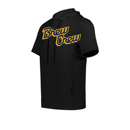 [222605.080.S-LOGO3] YOUTH VENTURA SOFT KNIT SHORT SLEEVE HOODIE (Youth S, Black, Logo 3)