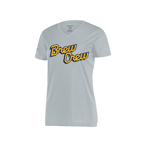 [222820.099.S-LOGO2] Ladies Movement Dri Fit Shirt (Female Adult S, Silver, Logo 2)