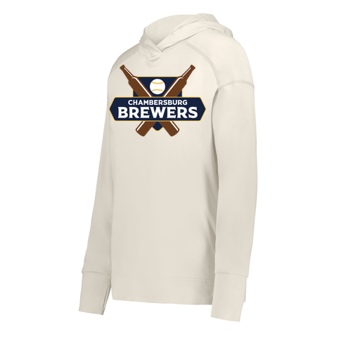 [222798-WHT-FAXS-LOGO1] Ladies Ventura Thin Knit Hoodie (Female Adult XS, White, Logo 1)